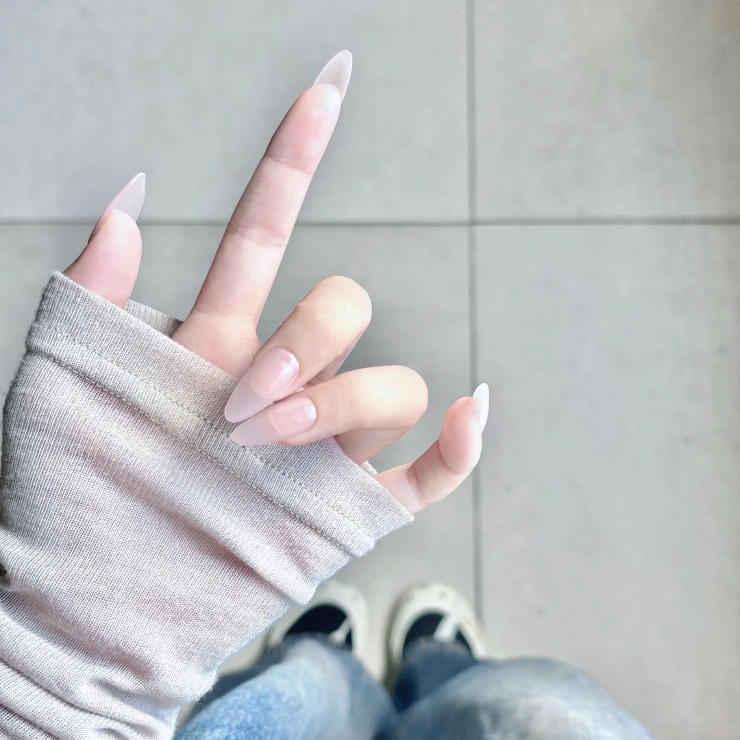 【经典制作】经典杏仁款式 清透温柔嬛嬛甲 手工穿戴甲