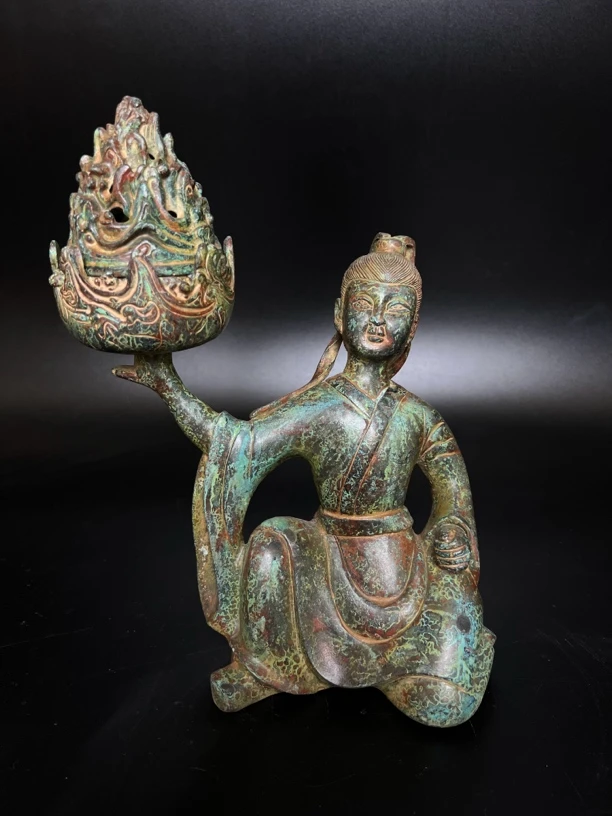 辉煌青铜器跪人青铜器摆件