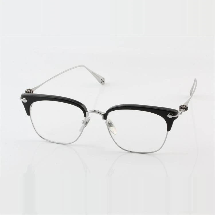 薛之谦眉线框眼镜超轻纯钛半框眼镜架近视眼睛框男大脸配镜22005