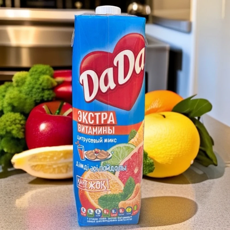 哈萨克斯坦DADA酱果果汁饮料（橙子葡萄柚青柠橘子）