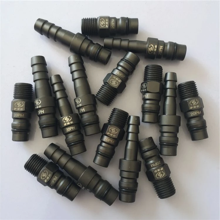 小公头自锁式快速接头小风炮充气杆胎压表枪用插管8/10外丝牙公头