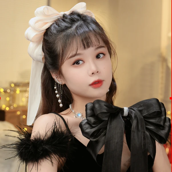 （扶光）F3923发夹后脑勺蝴蝶结头饰新款高级感发饰在逃公主弹簧夹