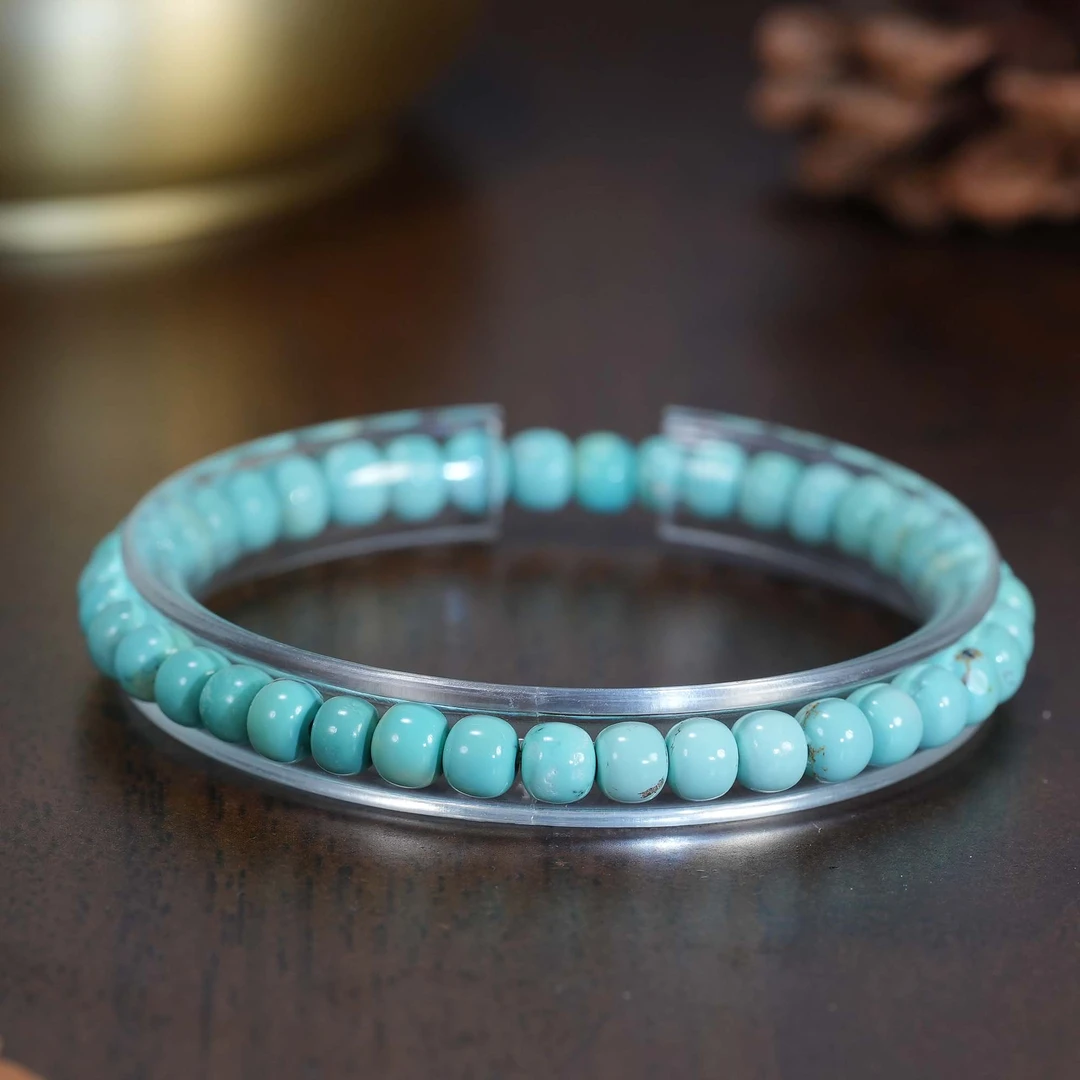 【婧婧精选】臻品 原矿绿松老型手串 多样性发其一