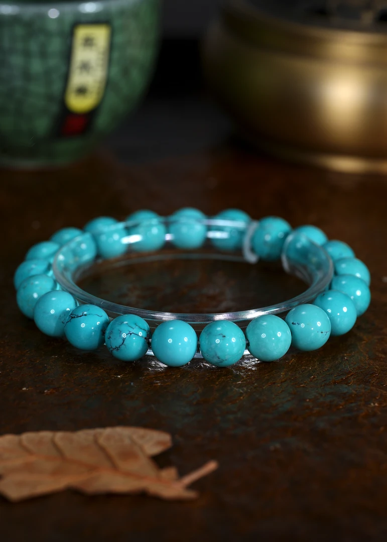 【婧婧精选】精品 · 原矿意境绿松圆珠手串  多样性发