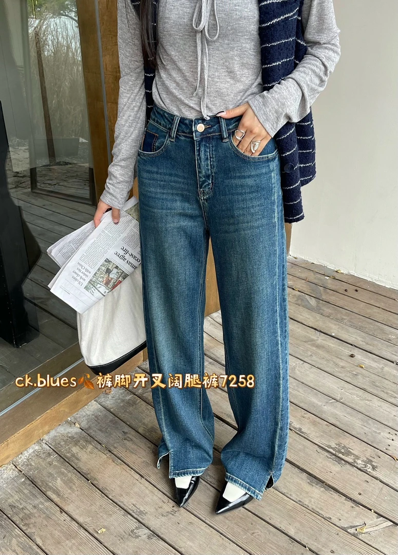 阔腿牛仔裤喇叭牛仔裤烟管牛仔裤