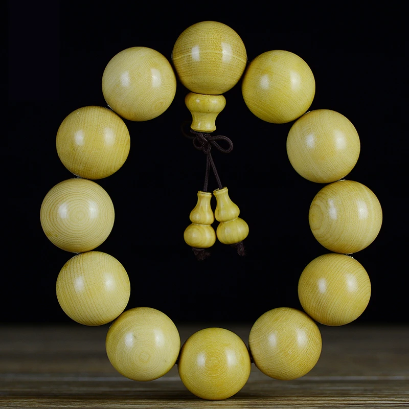 黄杨木老料2.0手串男女款佛珠手饰高密原木文玩108手持念珠