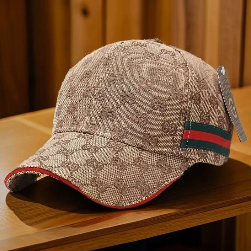 秋冬季新款红绿条纹男女通用满印刺绣棒球帽显脸小头围可调节