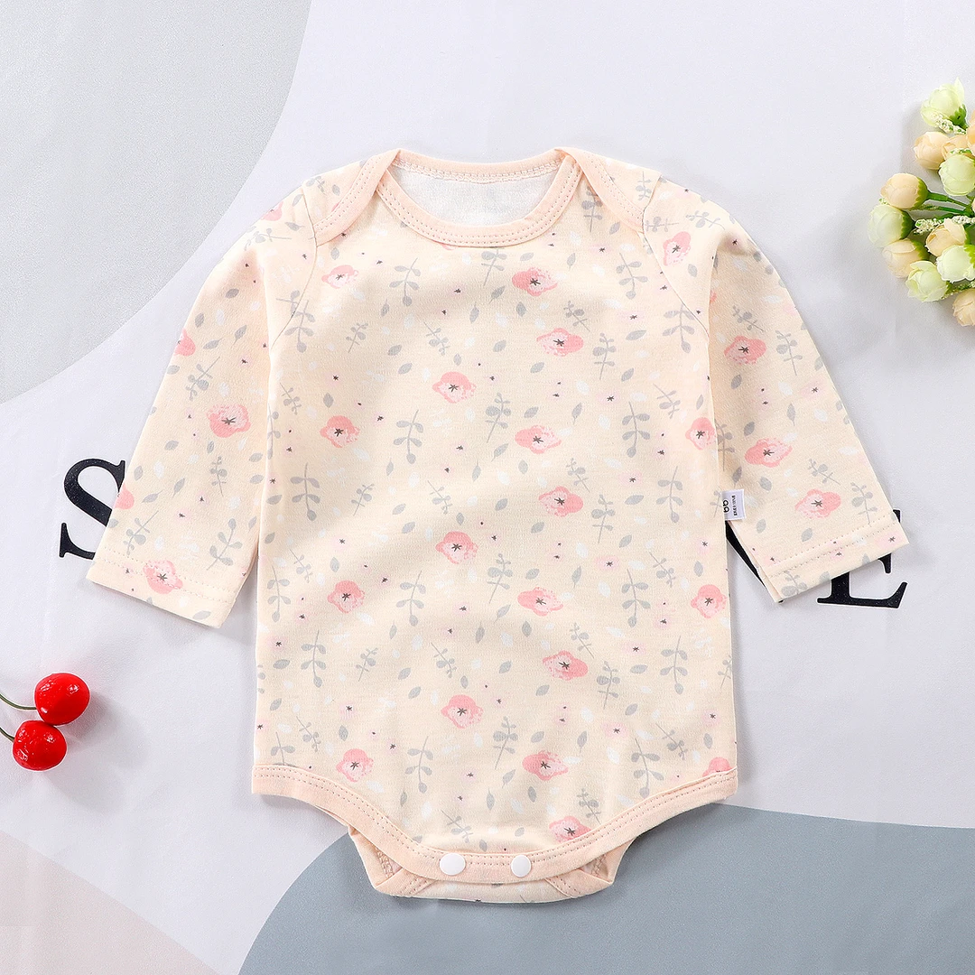 婴儿包屁服纯棉薄款连体衣宝宝三角爬服春秋新生儿内搭打底包屁衣