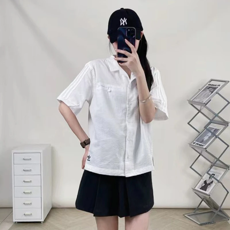 阿迪达斯官方正品三叶草休闲外套女装运动服训练翻领作训服HC2053
