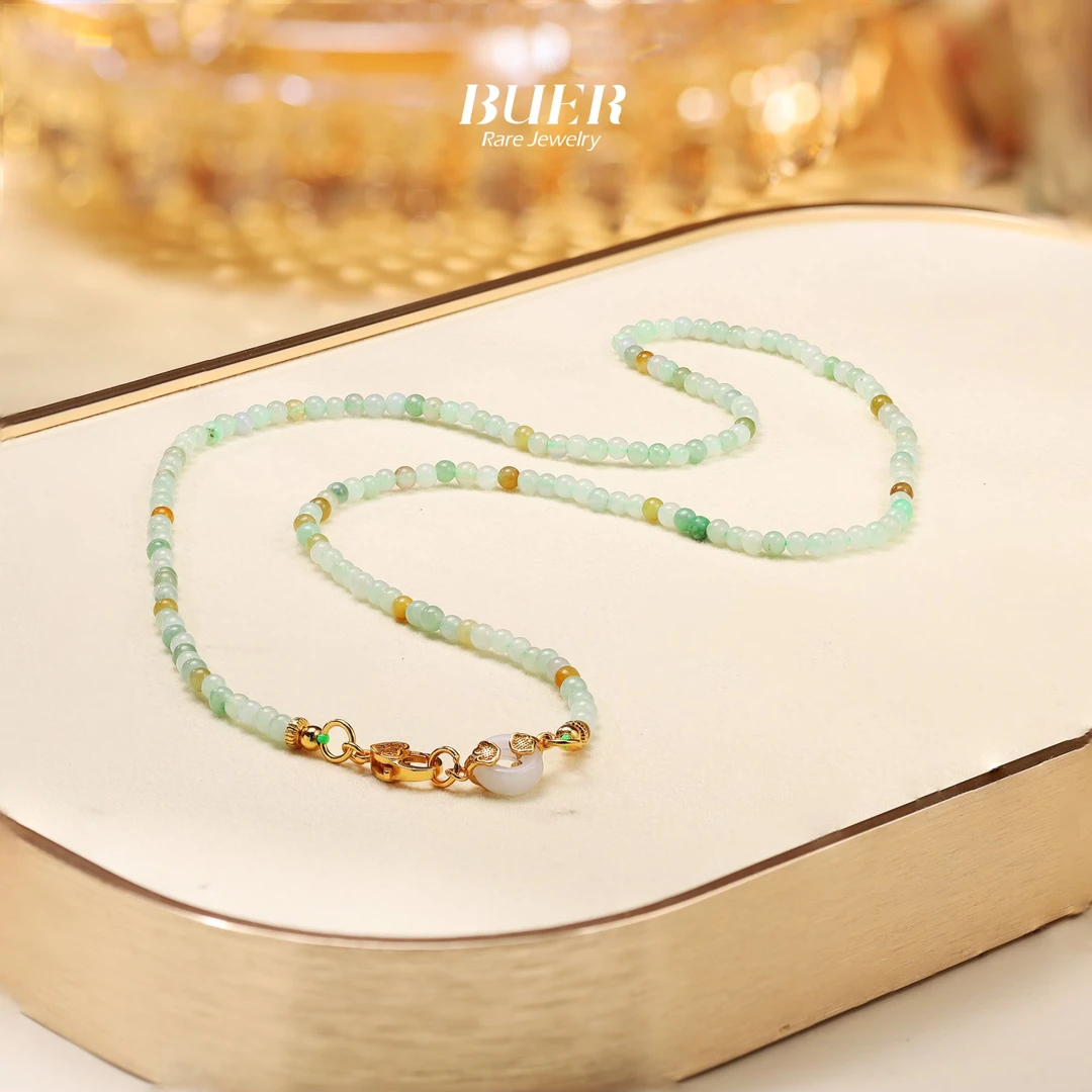 【不二】翡翠项链万能项链DIY原创设计款时尚百搭日常通勤珠链气质