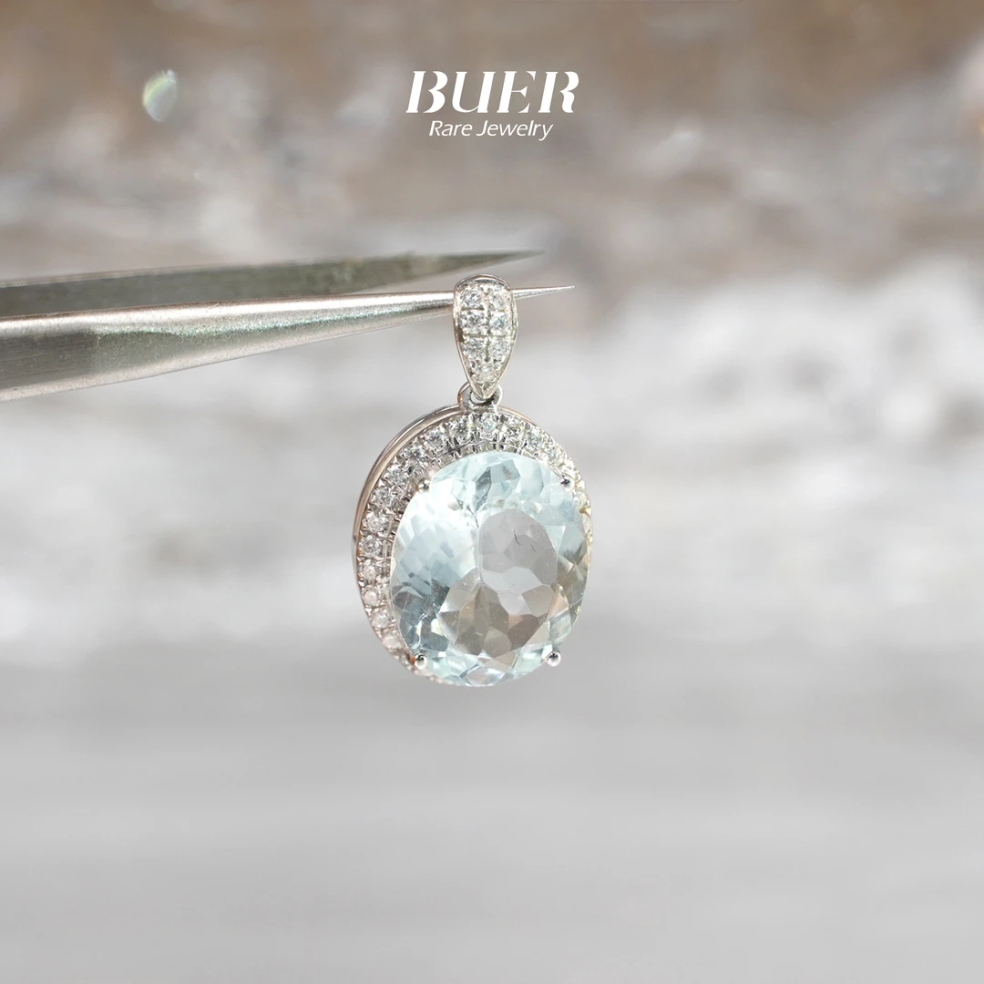 【不二】海蓝宝k金项链吊坠（不含链）