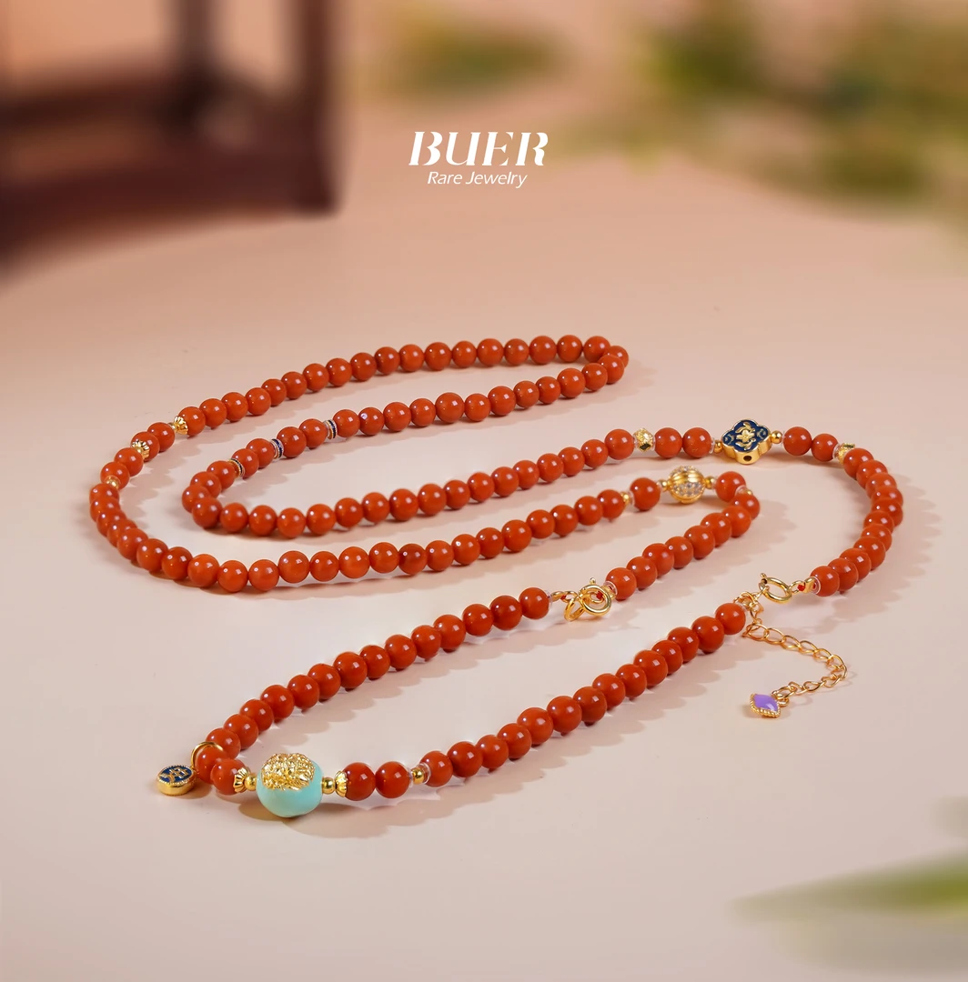【不二】南红DIY项链4mm+