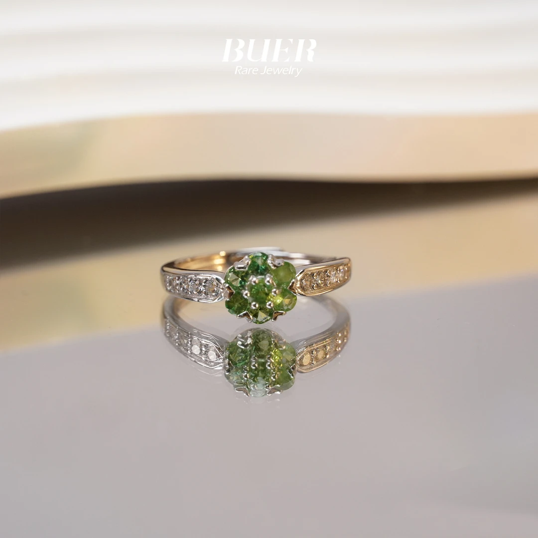 【不二】沙弗莱银镶戒指