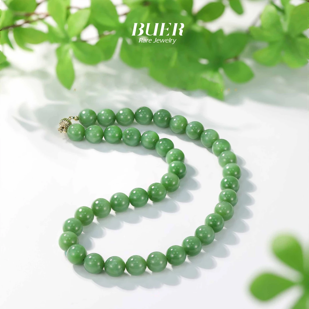 【不二】和田玉碧玉DIY项链11mm+