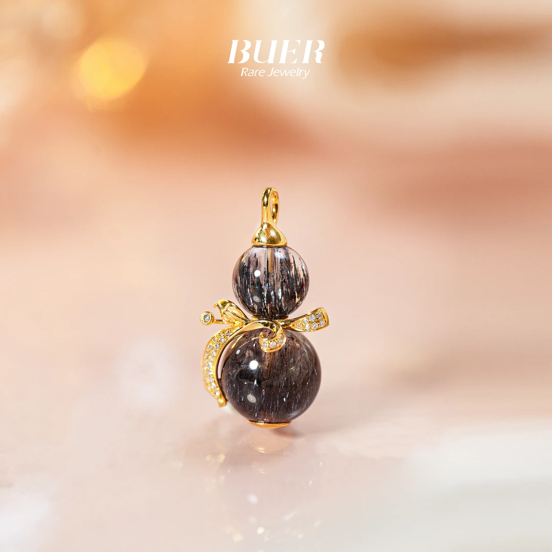 【不二·全磁超七】18K金镶超七吊坠设计款葫芦气质吊坠 多样性发一