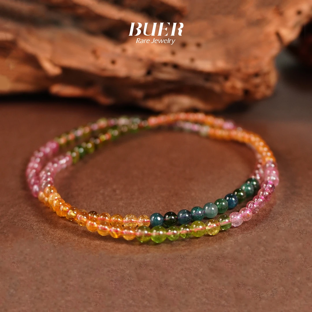 【不二】碧玺手串简约百搭轻奢贵气多圈5mm+