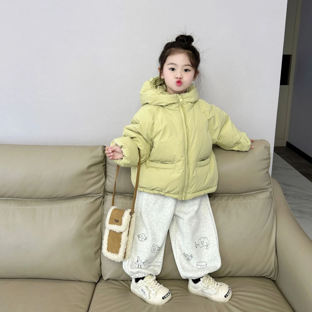 空空子.Studio【青柠】女童冬季2023儿童羽绒服小宝90白鸭绒外套装