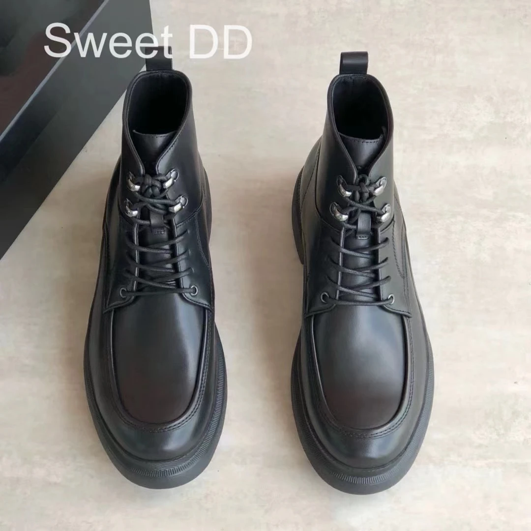 Sweet DD黑色系带款男士休闲皮鞋（J）