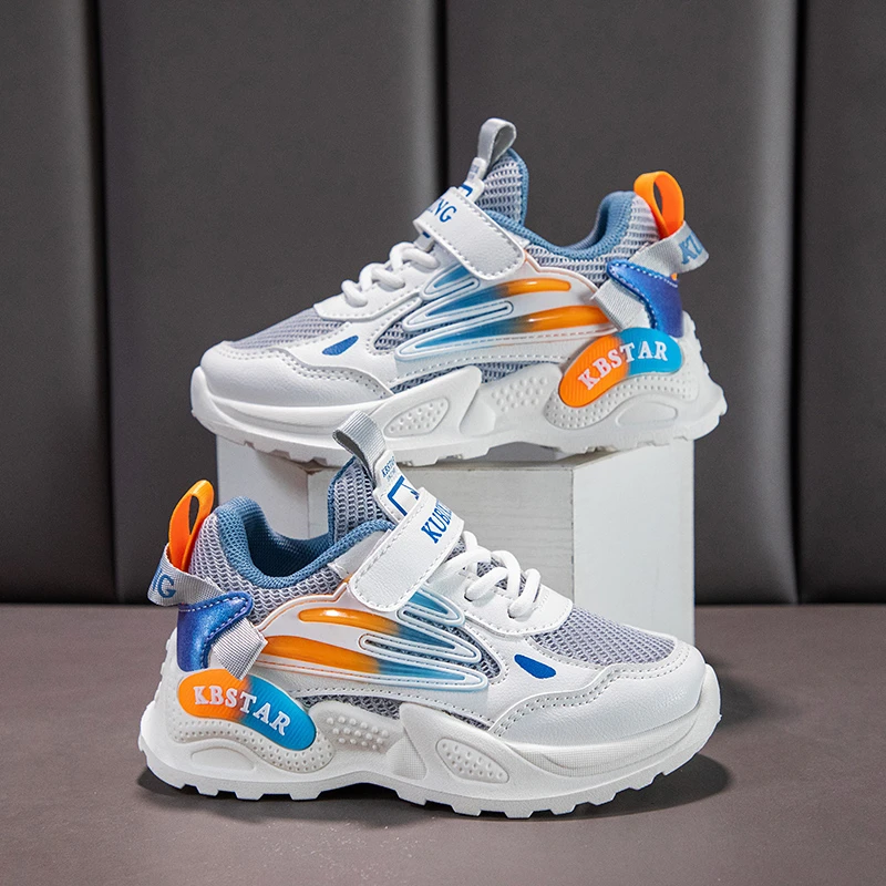 男童运动老爹鞋新款儿童网鞋女孩跑步鞋中大童女童软底网面休闲鞋