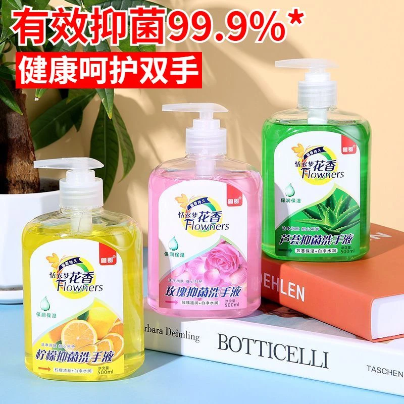 花香柠檬芦荟玫瑰洗手液抑菌去污清洗清新温和水润护手深层去油