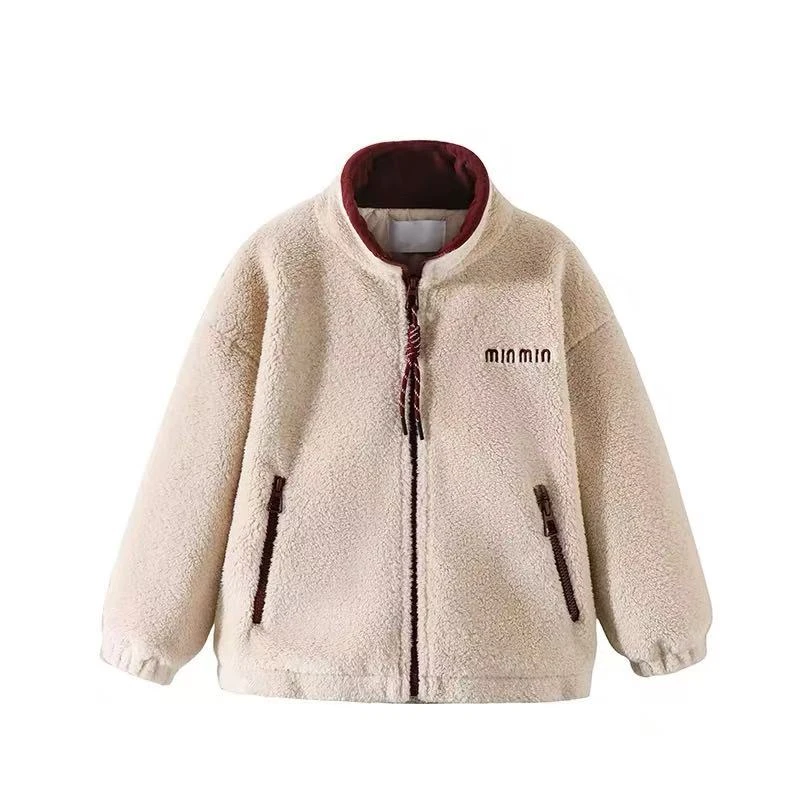 【丫丫童品】女童毛毛衣休闲棉服外套F797