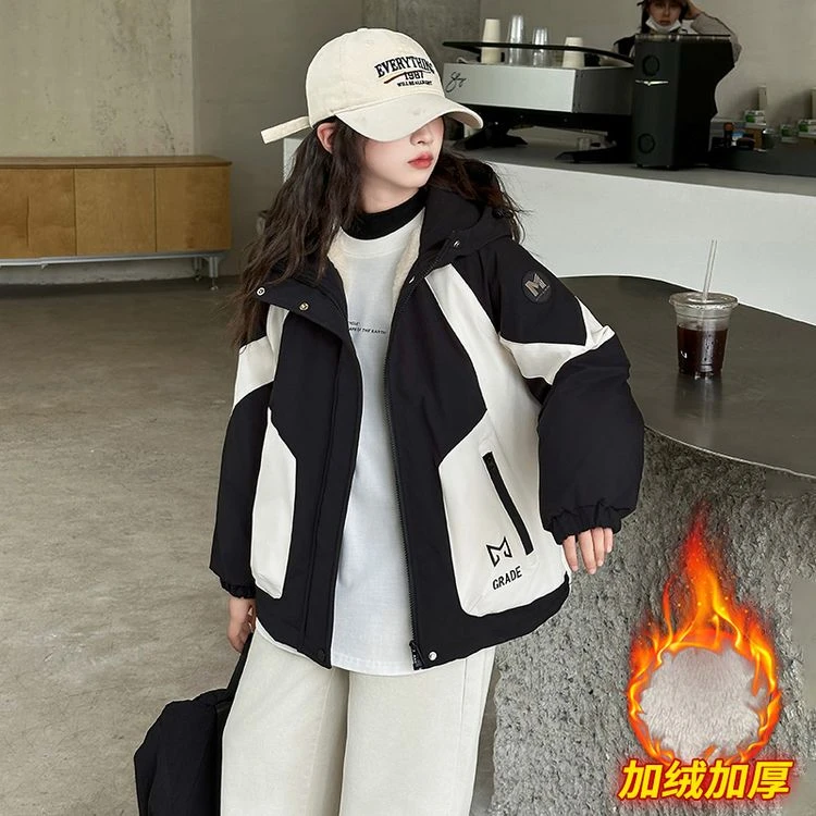 【丫丫童品】女童加绒冲锋衣外套冬季加厚F565