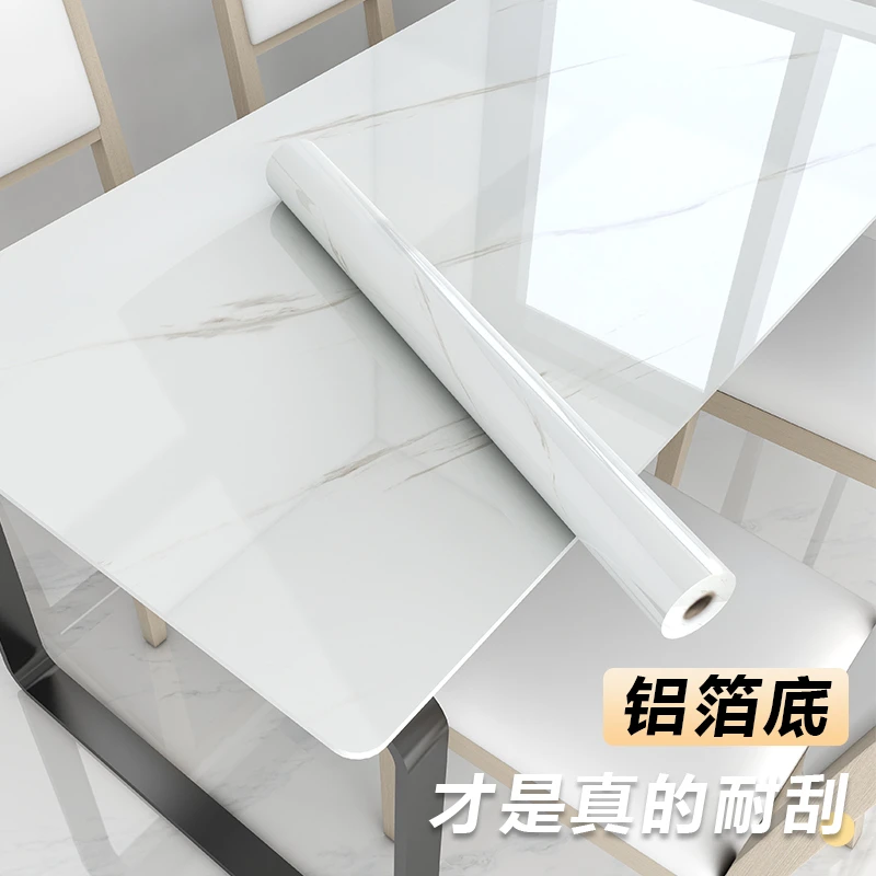 多层防水防油自粘贴纸加厚耐高温台面橱柜防潮仿大理石家用铝箔贴
