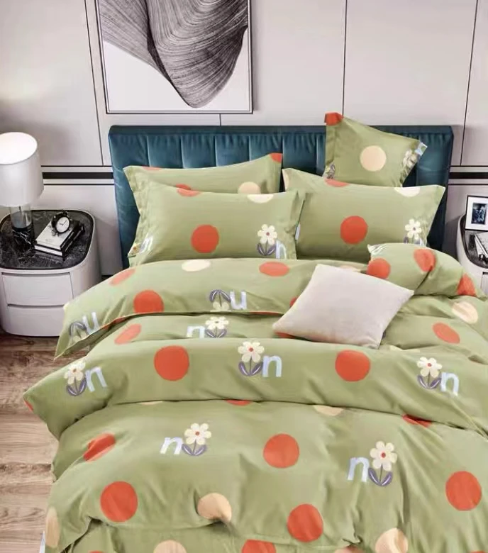 【微瑕）双边单床裙款床单大床印花加厚防滑带花边床单简约亲肤时尚