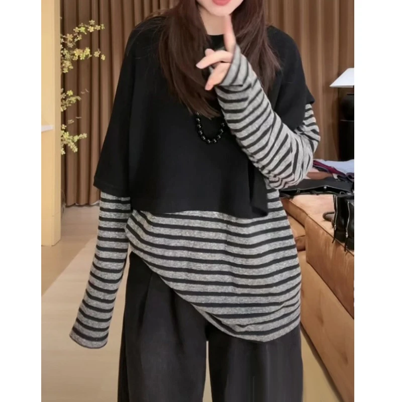 黑色针织衫小披肩外搭2024年新款秋冬季韩版披风欧货设计极简小众