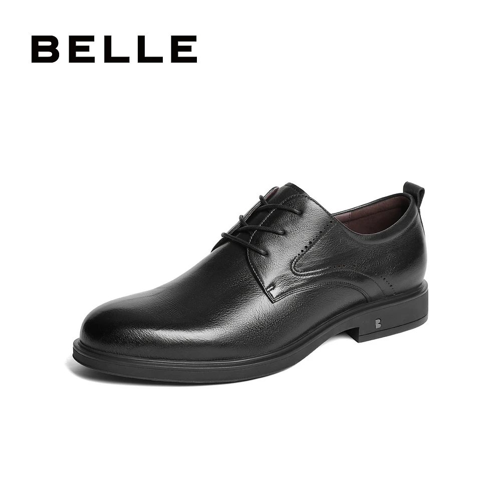 百丽通勤商务鞋男士春季新品商场同款真牛皮结婚正装皮鞋B3GC5AM4