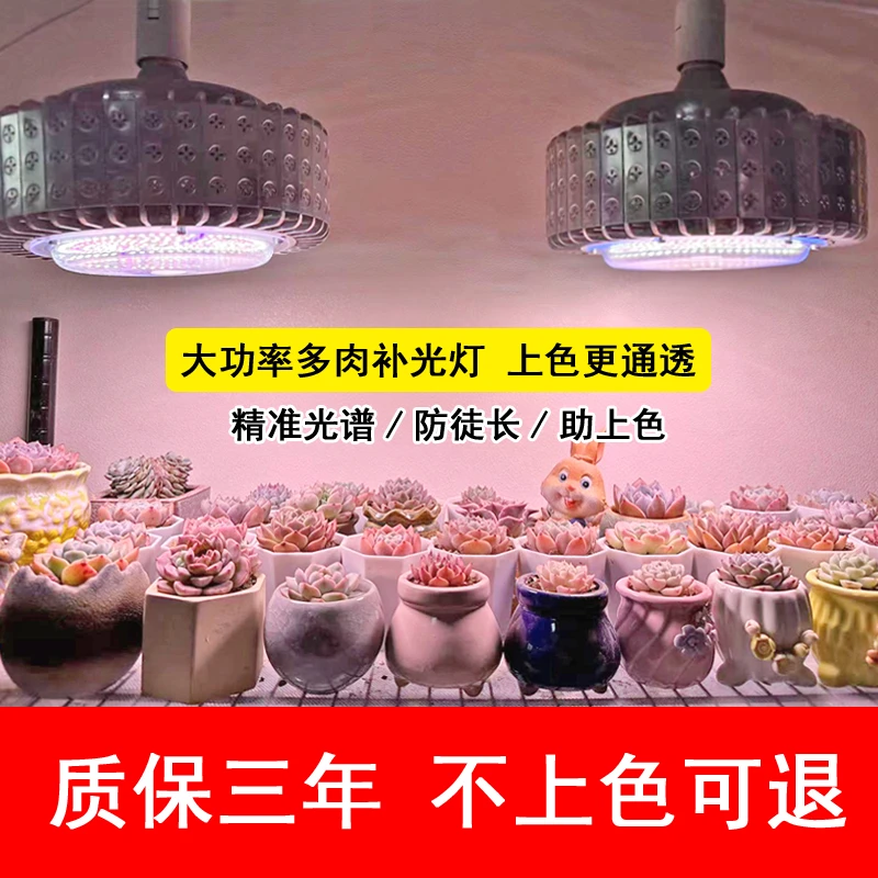 多肉补光灯家用上色防徒长全光谱植物生长灯筒灯大棚室内花卉育苗