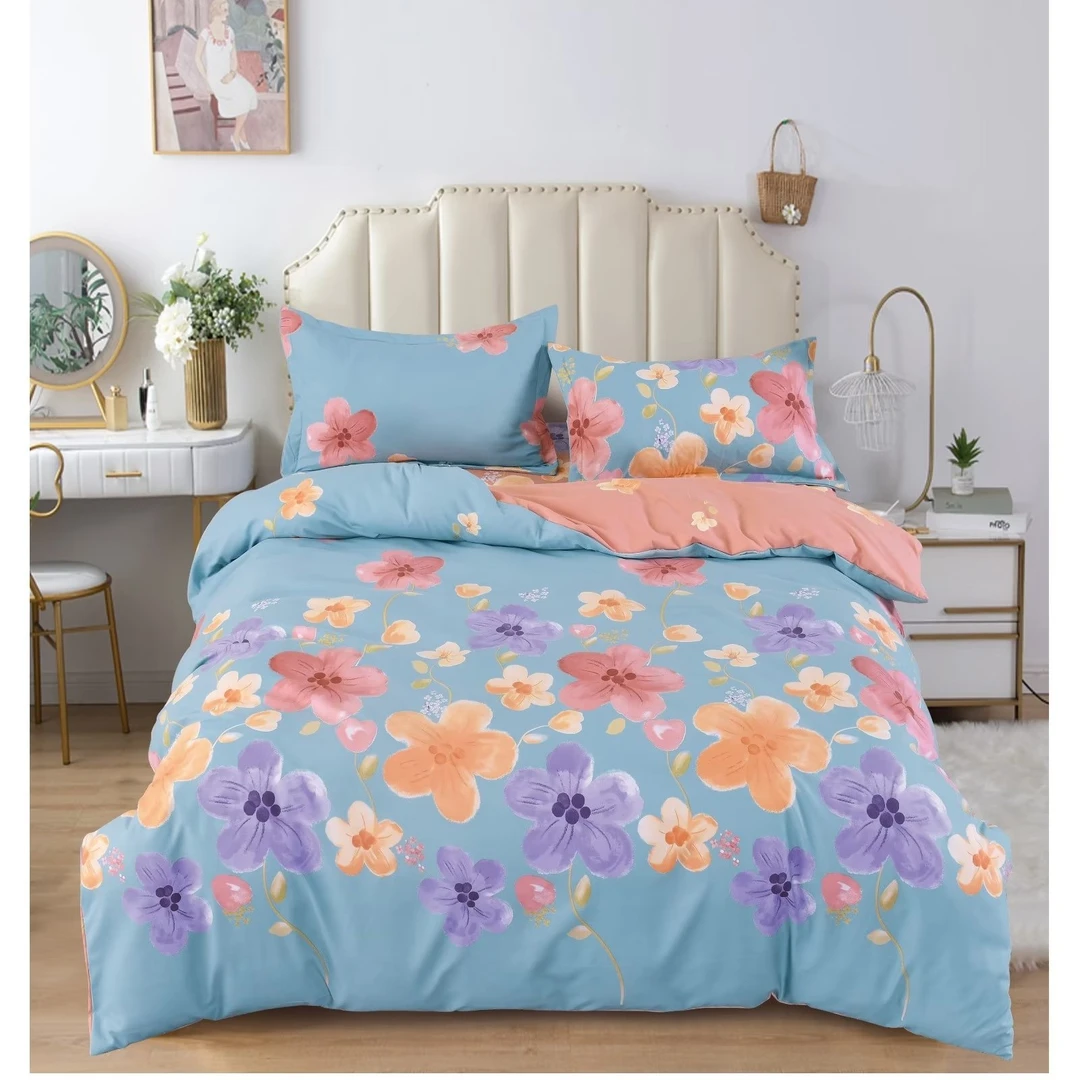 【2*2.3被套】卓娅-蓝 加厚加密精梳斜纹柔软舒适双人亲肤样品微瑕