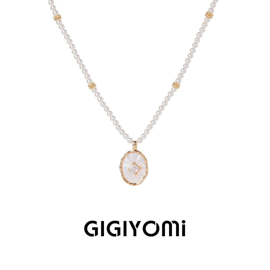 GIGIYOMi 铜合金项链 小众设计法式气质轻奢简约高级感项链