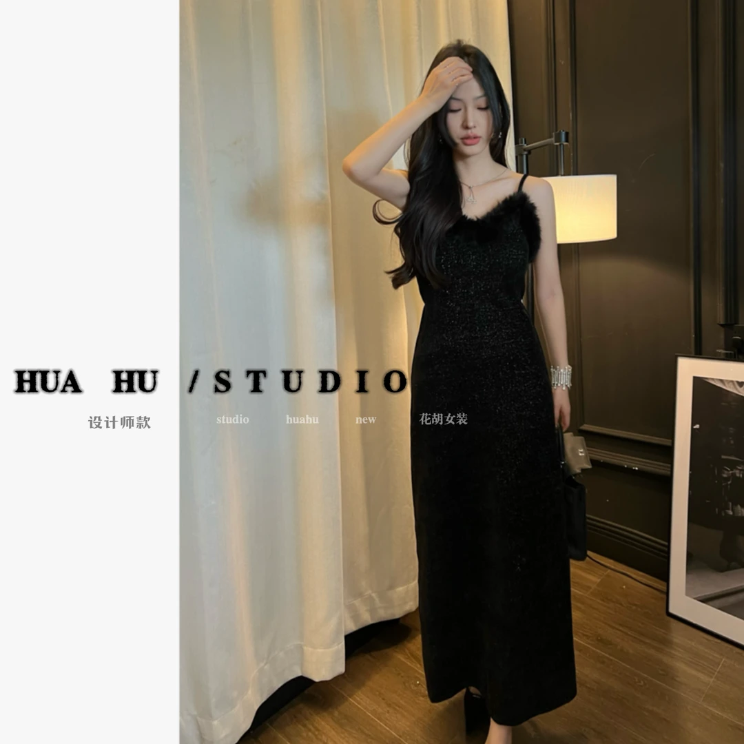 【米兰·秀场】高定系列美奢定制面料拼接显瘦收腰连衣裙new