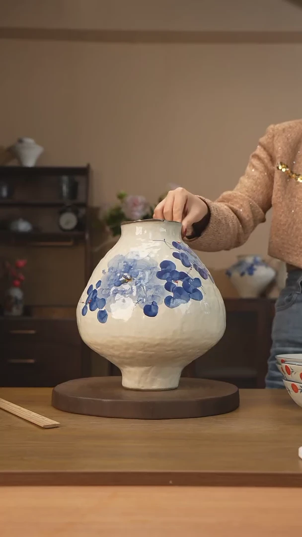 【闪购商品】碗好看的！青花牡丹花瓶