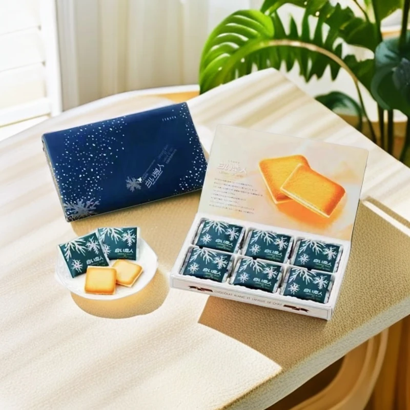 日本进口白色恋人巧克力夹心饼干情人节礼盒12枚18枚