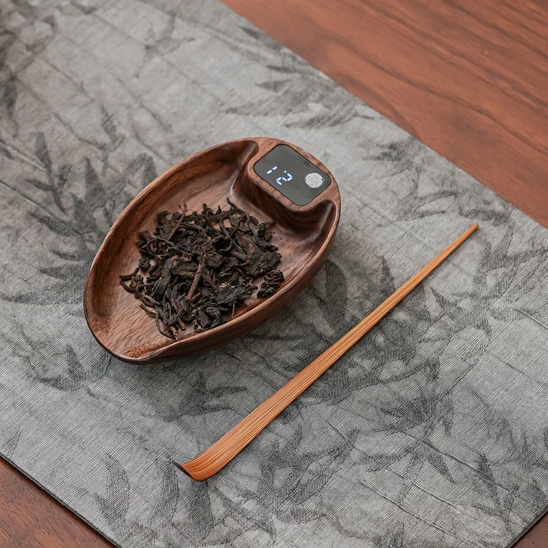 数字茶则电子秤茶则秤茶叶称茶秤茶荷称茶具茶道实木称便携式家用