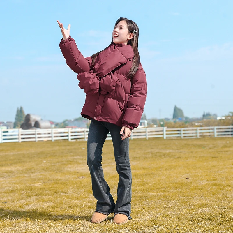 童装女童冬装2023新款洋气女大童短款羽绒服儿童加厚冬季女孩外套