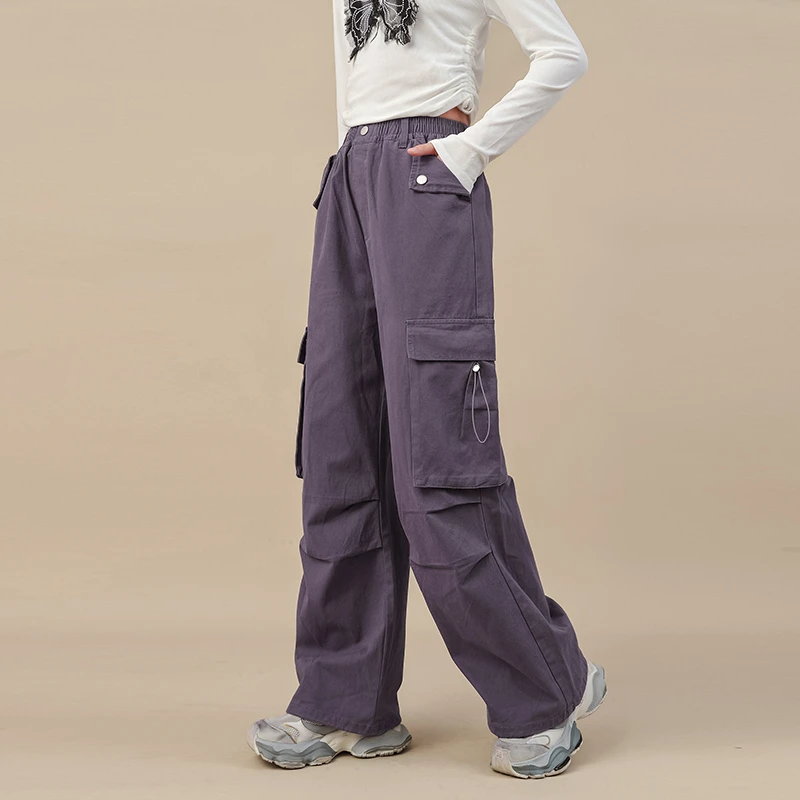 女童秋季工装裤2025新款儿童秋装裤子中大童学生休闲裤长裤