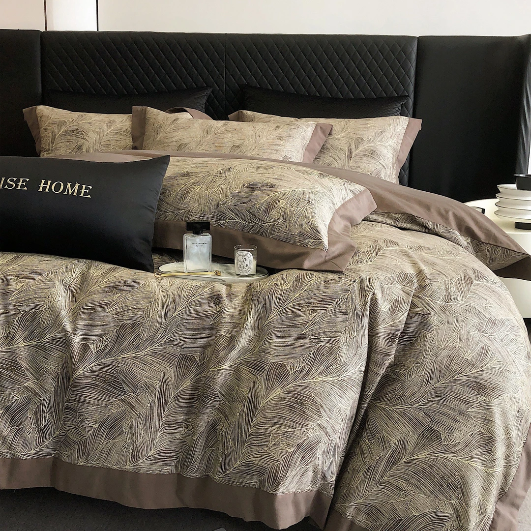 秋冬磨毛【乔纳森】复古暖轻奢/双面匹马棉磨毛四件套/秋冬加厚美式