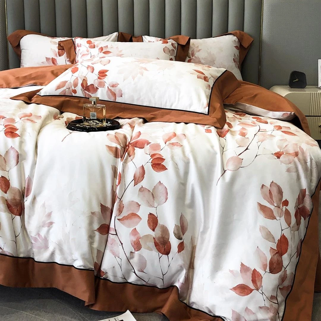 上新！！【艾丽莎】美式轻奢/美国进口匹马棉四件套/四季原创印花机洗