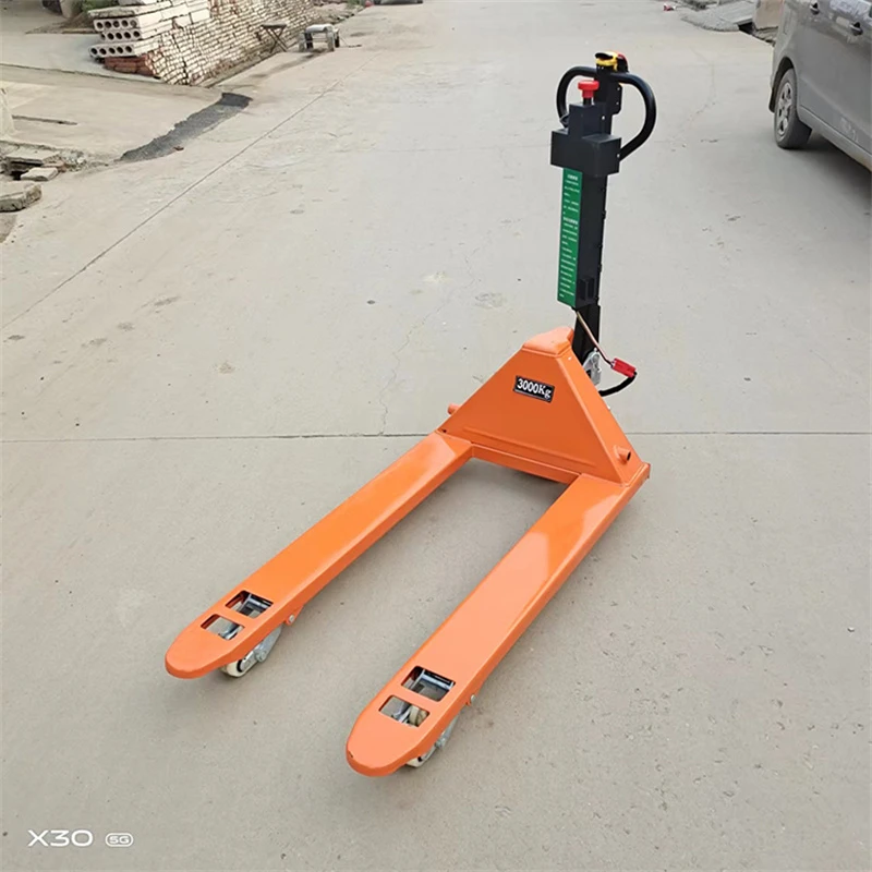 液压搬运车地牛叉车电动手推车升降托盘拖车半电动地牛堆高车