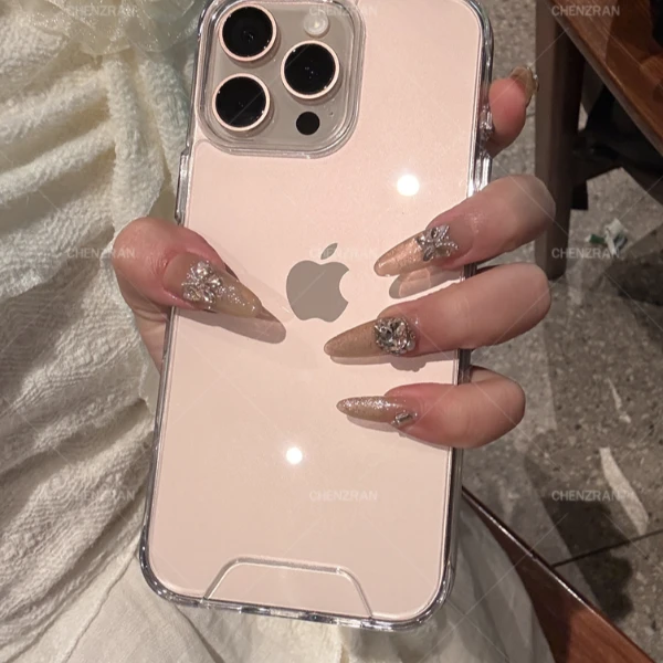 高级透明壳软边硬壳防摔适用苹果17promax保护15耐磨高清新款