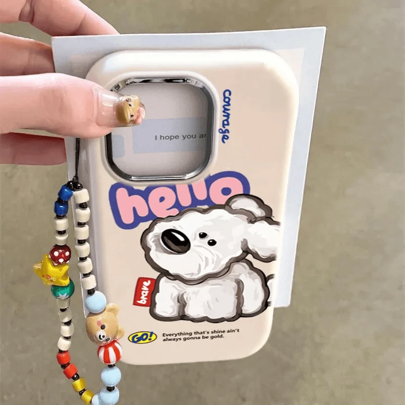 Hello小狗适用苹果15promax新款华为手机壳小米14pro创意可爱oppo