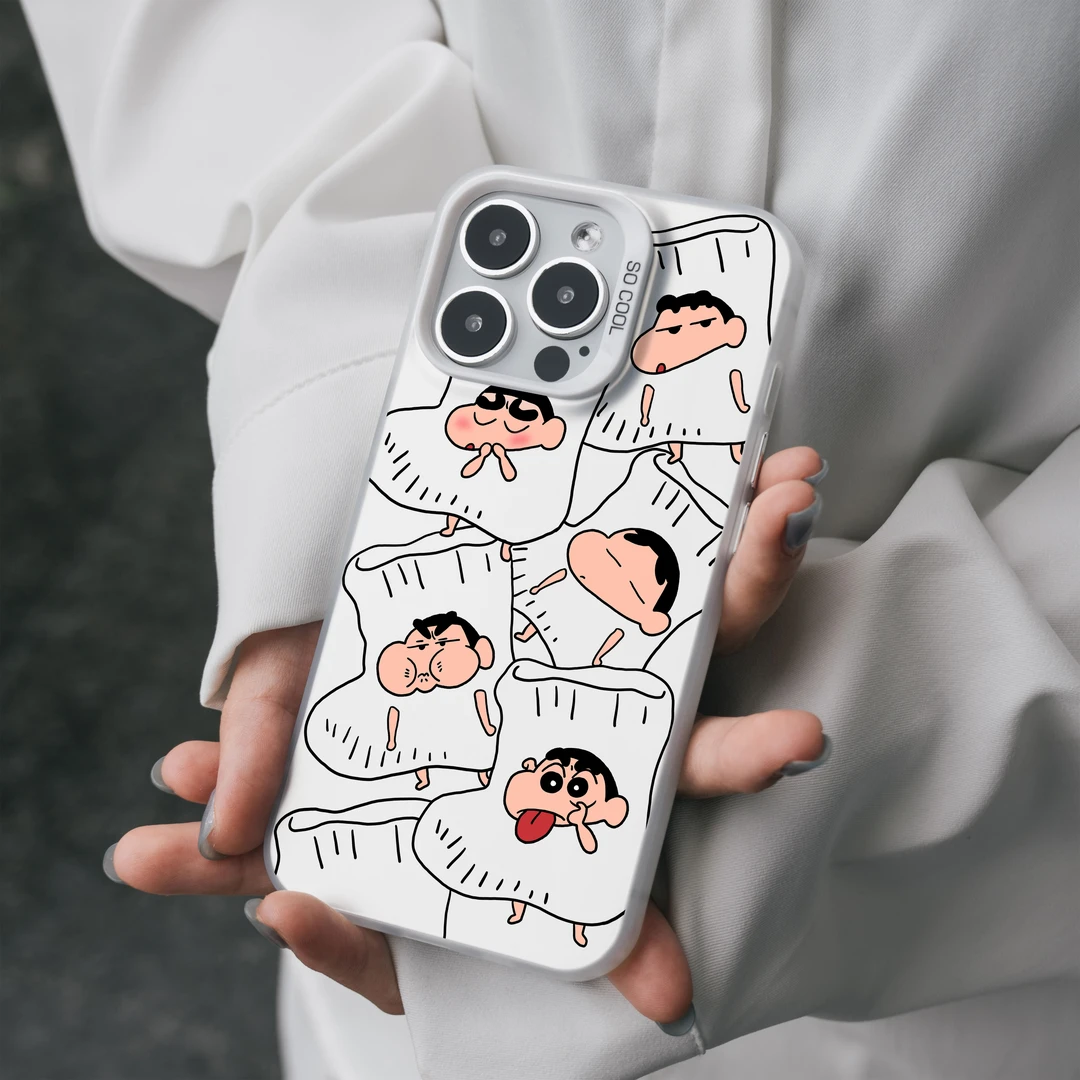 可爱袜子小新适用苹果15promax手机壳新款华为PURA70男女磨砂小米