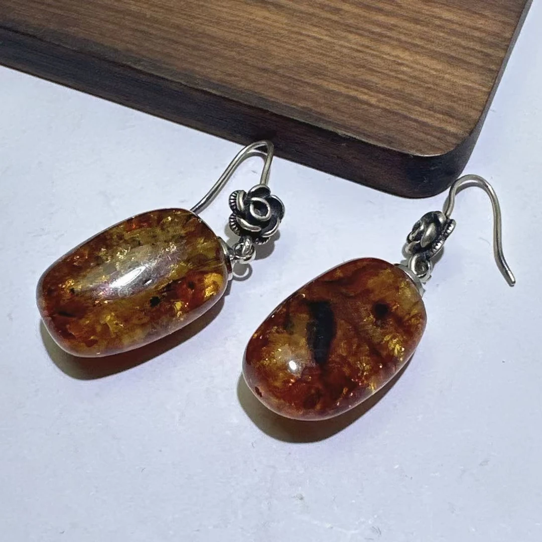 925银耳饰 （老银工厂3号店）E11 精品时尚潮流花耳环