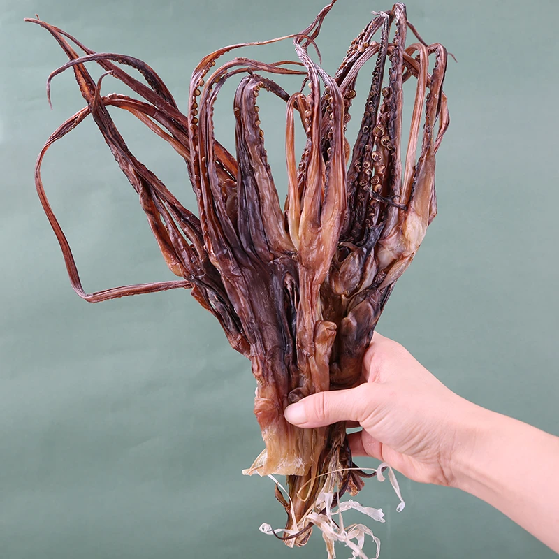 温州风味海鲜水产干货淡干原味鱿鱼须深海鱿鱼头章鱼烹饪食材500g