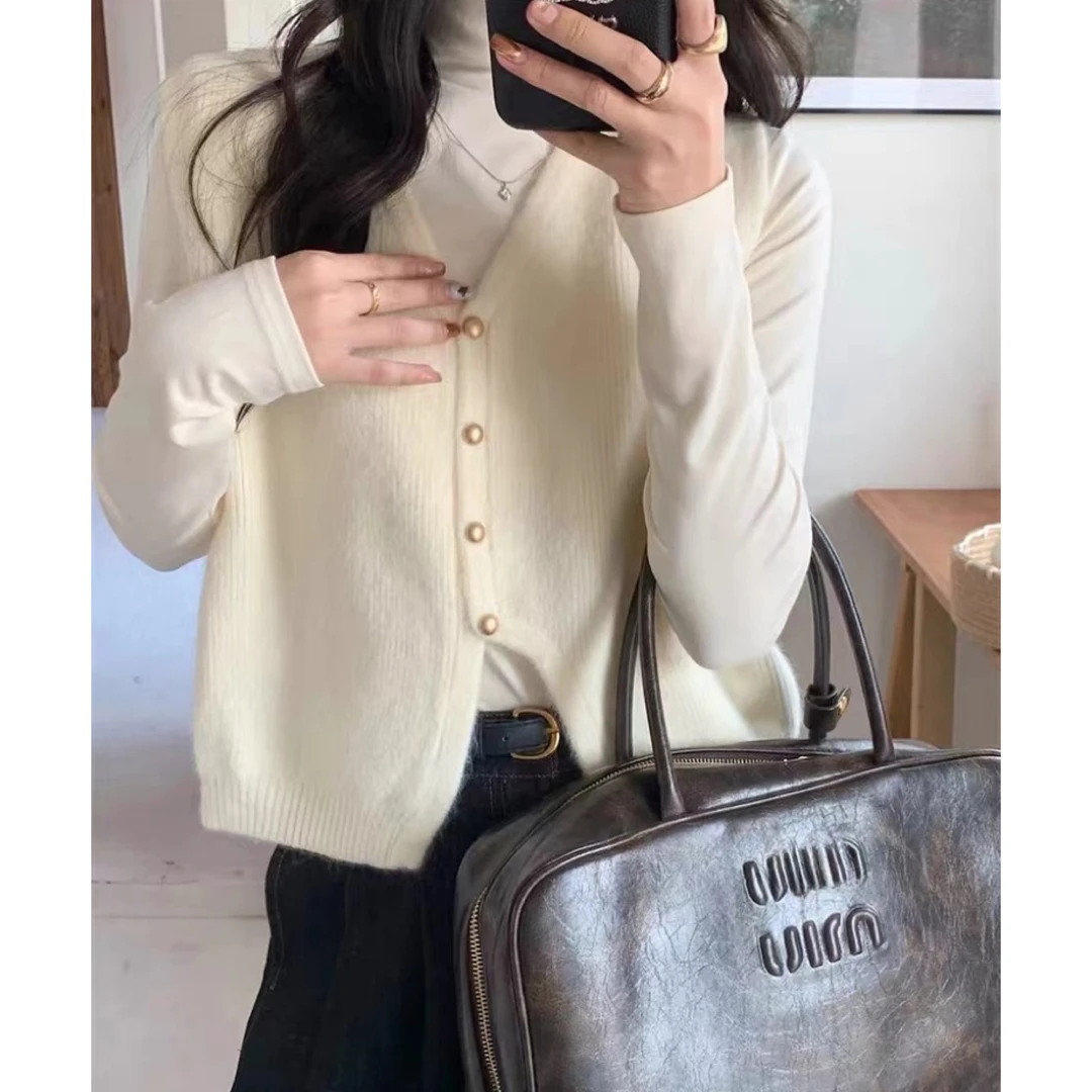 Q#2403 不规则针织马甲背心女秋冬叠穿无袖毛衣马甲外套