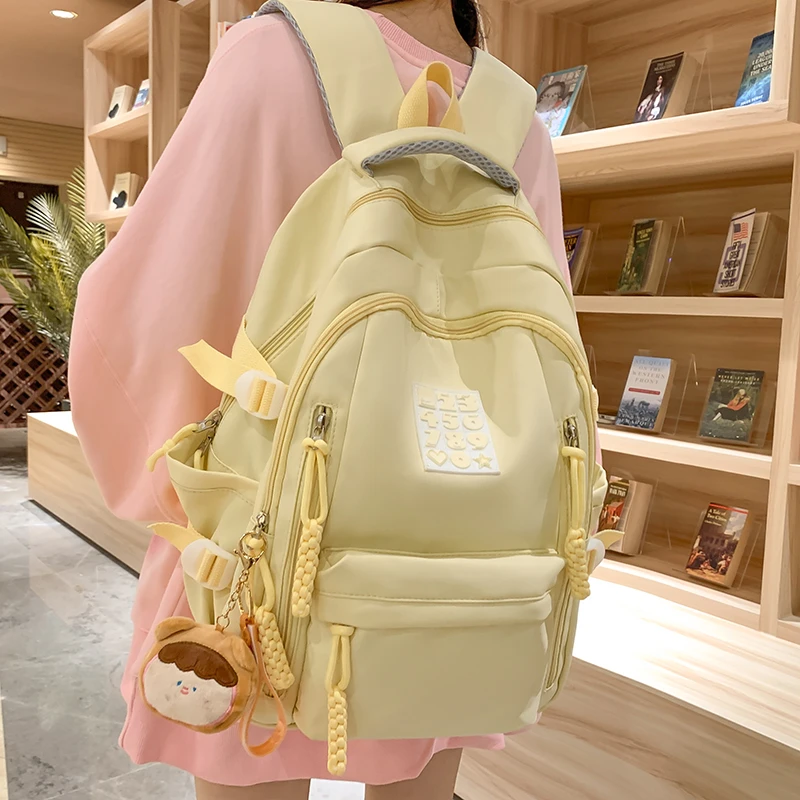 日系ins书包女软妹可爱少女双肩包高中大学生轻便小学生旅行背包