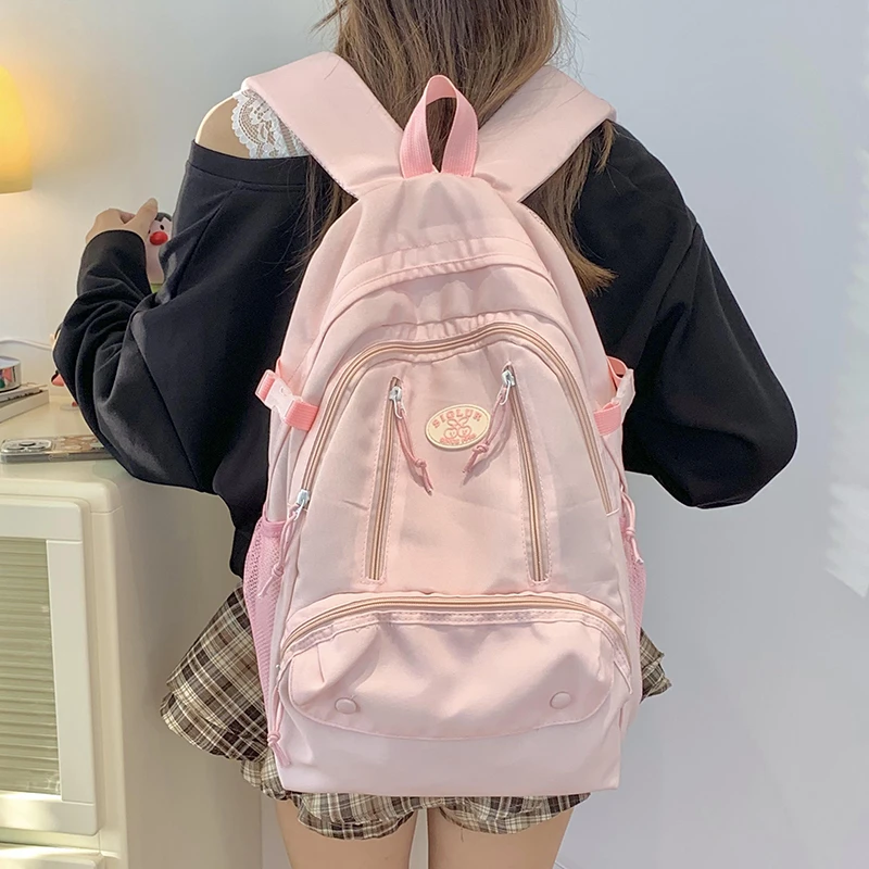 书包女ins风高颜值设计感小众初中女生高中生双肩包女大学生背包